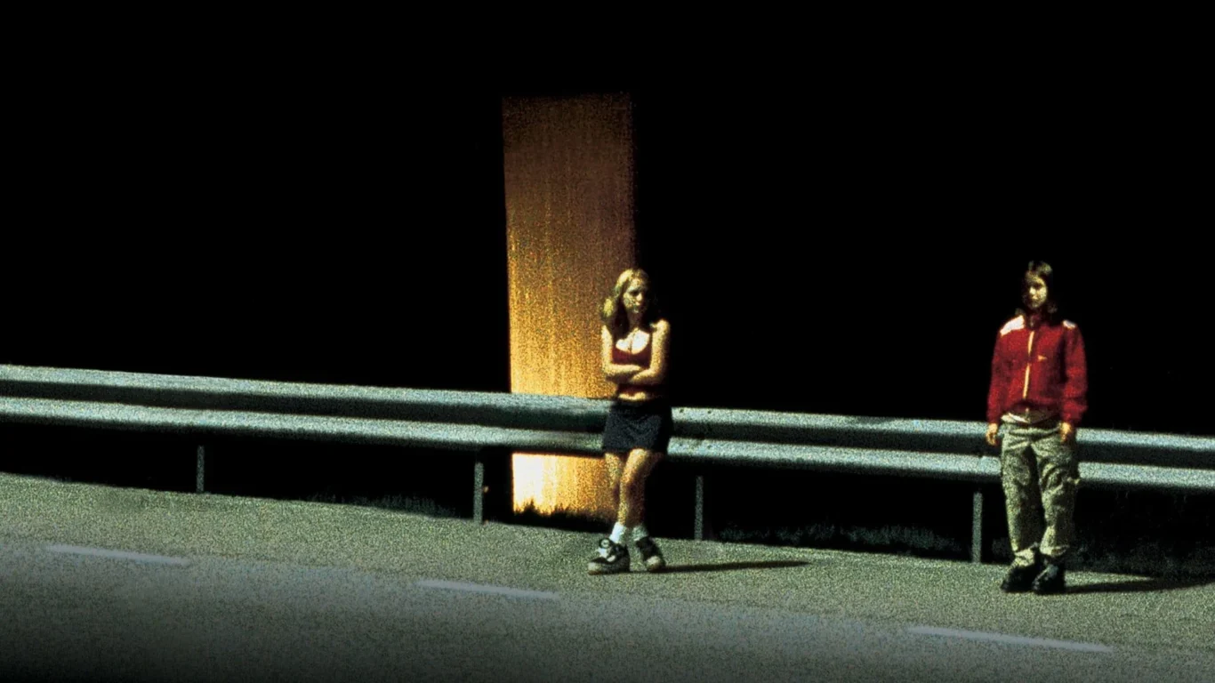 Two people on the road