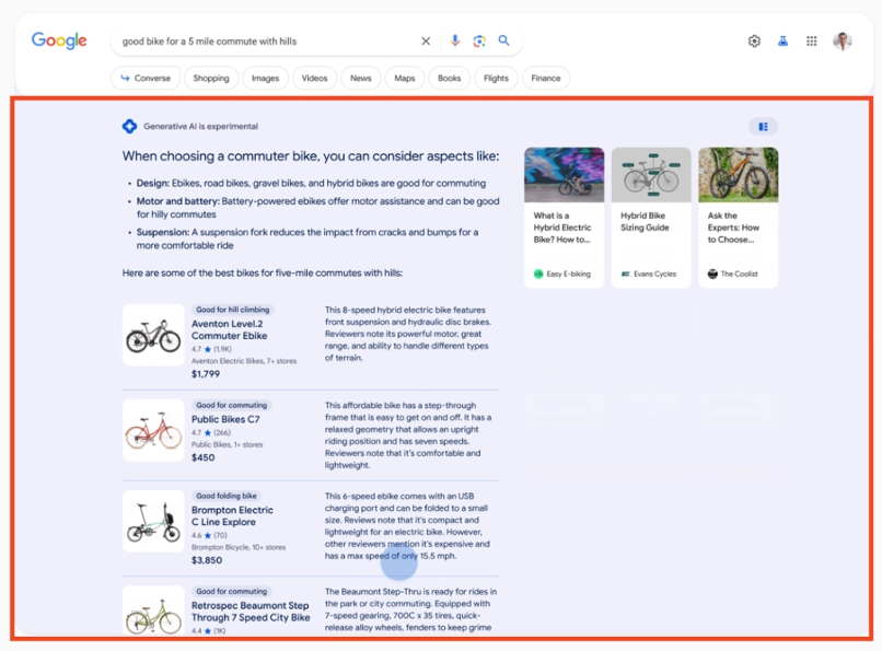Sökning efter barncykel